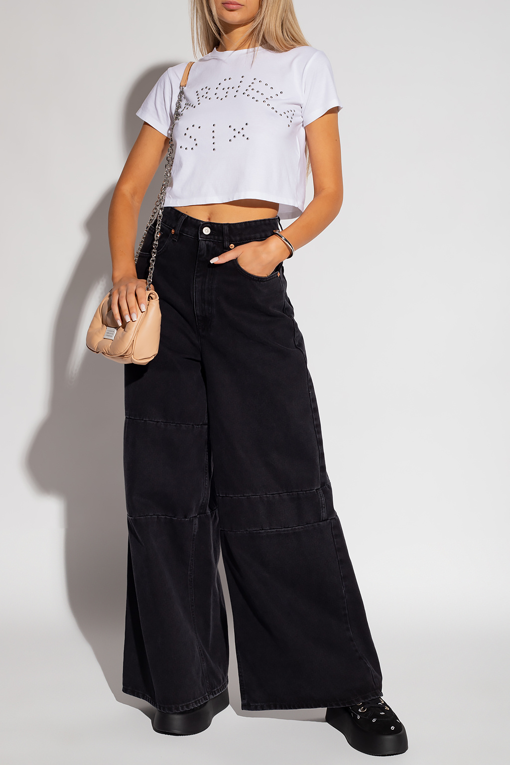 Mm6 wide outlet leg jeans